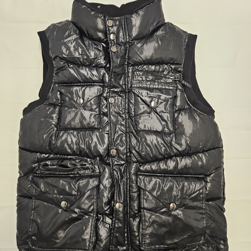 Jordan Craig Black Quilted Vest Mens Size XL Luxuary Outerwear Designer